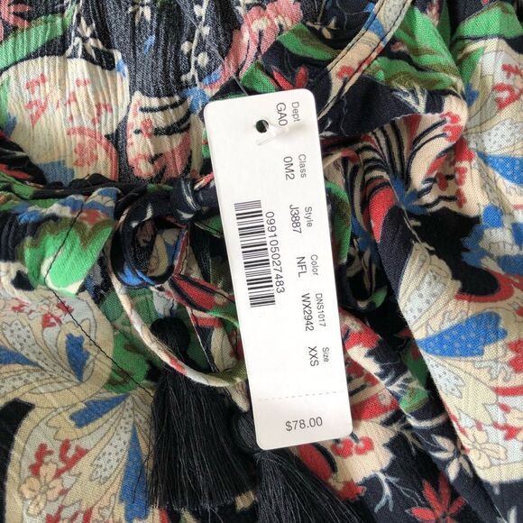 J. Crew Tropical Island Floral Drapey Tie Front Tank Top NWT - Picture 11 of 12